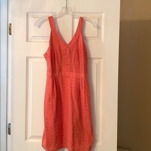 Old Navy Coral V Neck Knee Length Dress